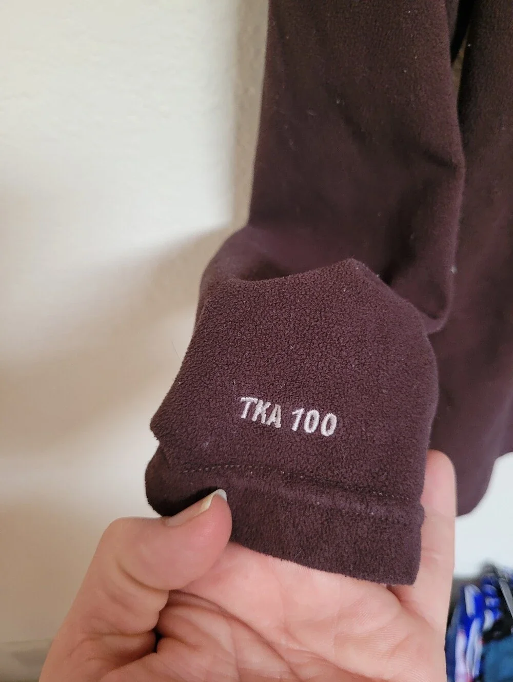 The North Face TKA 100 1/4 zip Brown fleece pullover